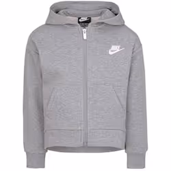Sweat à capuche zippé - NIKE - Club - Doublure en polaire - Gris (Carbone Chiné) - Fille