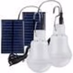 2 Lampe Camping Solaire PortableAmpoule Solaire LED Lampe Urgence Solaire Lumière Jardin Lanterne Éclairage Solaire