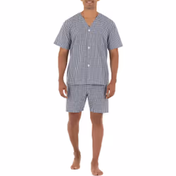 The Helper Bees B09M2R8FGN, Pyjama, Adulte, Mâle, Marine, Blanc, 5XL, Manche courte