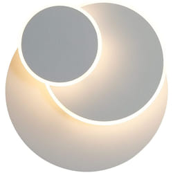 Applique Murale led Circulaire, Créatif Éclipse Solaire 3-en-1 Applique Murale Intérieure, Moderne Applique Murale Blanche Simple, Forme Ajustable,