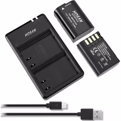 HOSAN Batterie Rechargeable et Chargeur pour Panasonic Lumix S5 S5GK GH3 DC-G9 DC-GH5SGK-K DC-G9GK-K DC-GH5LGK S5KGK S5CGK