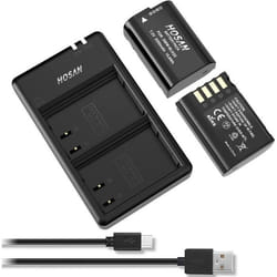 HOSAN Batterie Rechargeable et Chargeur pour Panasonic Lumix S5 S5GK GH3 DC-G9 DC-GH5SGK-K DC-G9GK-K DC-GH5LGK S5KGK S5CGK