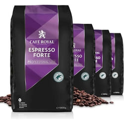 4KG Grains de CAFÉ ESPRESSO FORTE - Certifié Rainforest - Intensité Maximale by Café Royal