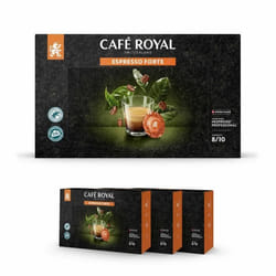 150 Capsules Compatibles NESPRESSO PRO® - CAFÉ ESPRESSO FORTE - Dosettes by Café Royal®