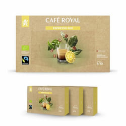 150 Capsules Compatibles NESPRESSO PRO® - CAFÉ ESPRESSO BIO - Dosettes by Café Royal®