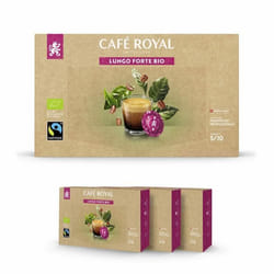 150 Capsules Compatibles NESPRESSO PRO® - CAFÉ LUNGO FORTE BIO - Dosettes by Café Royal®
