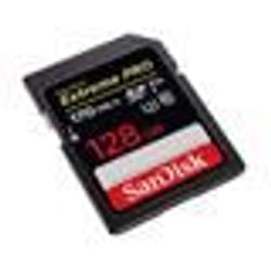 Carte mémoire SDXC - SanDisk - Extreme PRO - 128 Go - Jusquà 170 Mo/s - UHS-I Classe 10 U3 V30