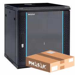 Phasak PHO 2112D, Rack monté sur le mur, 12U, 60 kg, Noir