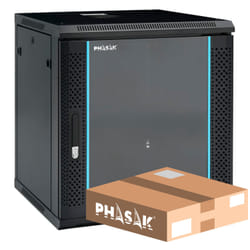 Phasak PHO 2112D étagère 12U Rack monté sur le mur Noir