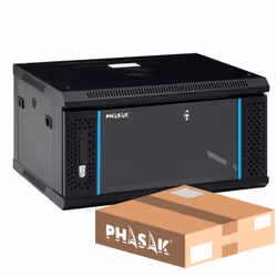 Phasak PHO 2106D, Rack monté sur le mur, 6U, 80 kg, Verrouillage des touches, Rails de rack, 17 g