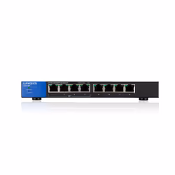 Linksys LGS108P-UK commutateur réseau Non-géré Gigabit Ethernet (10/100/1000) Connexion Ethernet, supportant l'alimentation via ce port (PoE) Noir