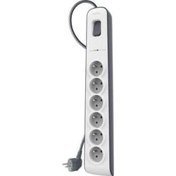 Belkin BSV603ca2m Noir, Blanc 6 sortie(s) CA 2 m