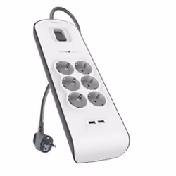 Belkin BSV604vf2M, 650 J, 6 sortie(s) CA, Blanc, 2 m