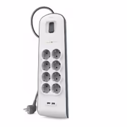 Belkin BSV804VF2M, 900 J, 8 sortie(s) CA, Blanc, 2 m