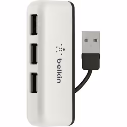 Belkin F4U021BT, USB 2.0, 480 Mbit/s, Noir, Blanc