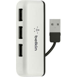 Belkin F4U021BT hub & concentrateur 480 Mbit/s Noir, Blanc