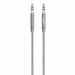 Belkin AV10164BT04-GRY, 3,5mm, Mâle, 3,5mm, Mâle, 1,2 m, Gris