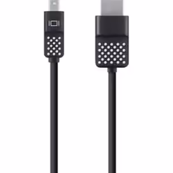 Belkin Mini DisplayPort to HDTV Cable, 1,8 m, Mini DisplayPort, HDMI, Mâle, Mâle, Noir