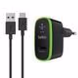 Belkin F7U001VF06-BLK, Intérieure, USB, 2,1 A, 1,8 m, Noir, Vert