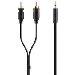 Belkin F3Y116BT2M câble audio 2 m 2 x RCA 3,5mm Noir