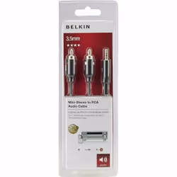 Belkin F3Y116BT5M, 2 x RCA, Mâle, 3,5mm, Mâle, 5 m, Noir