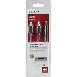 Belkin F3Y116BT5M câble audio 5 m 2 x RCA 3,5mm Noir