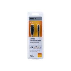 Belkin USB 2.0 A/Mini USB B, 1.8m câble USB 1,8 m USB A Mini-USB B Noir