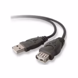 Belkin USB 2.0 A M/F 3m, 3 m, USB A, USB A, USB 2.0, 480 Mbit/s, Noir