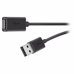 Belkin USB 2.0 A M/F 1.8m, 1,8 m, USB A, USB A, USB 2.0, 480 Mbit/s, Noir