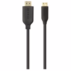 Belkin Mini HDMI - HDMI, 1m, 1 m, HDMI Type C (Mini), HDMI Type A (Standard), Canal de retour audio (ARC, Audio Return Channe ...