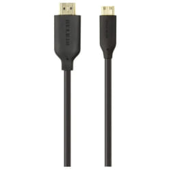 Belkin Mini HDMI - HDMI, 1m câble HDMI HDMI Type C (Mini) HDMI Type A (Standard) Noir