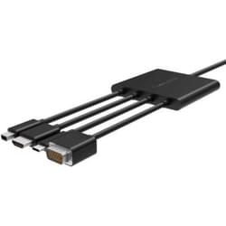 Belkin B2B166 câble vidéo et adaptateur 2,4 m USB Type-C Noir