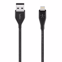 Belkin DuraTek Plus, 3 m, Lightning, USB A, Mâle, Mâle, Noir