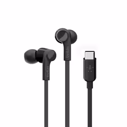 Belkin ROCKSTAR, Avec fil, Appels/Musique, Écouteurs, Noir