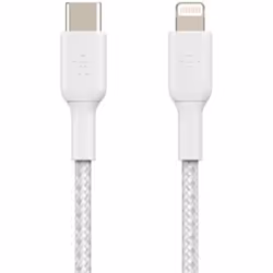 Belkin CAA004BT1MWH, 1 m, Lightning, USB C, Mâle, Mâle, Blanc