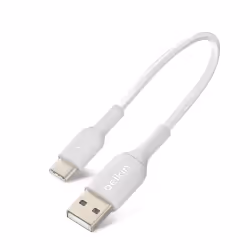 Belkin CAB001BT0MWH, 0,15 m, USB A, USB C, Blanc