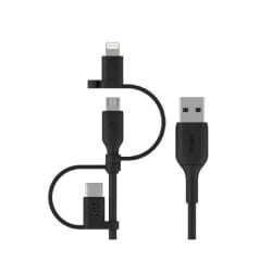 Belkin BOOST CHARGE câble USB 1 m USB A USB C/Micro-USB B/Lightning Noir