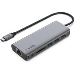 Belkin AVC008BTSGY station d'accueil USB 3.2 Gen 1 (3.1 Gen 1) Type-C Noir, Gris