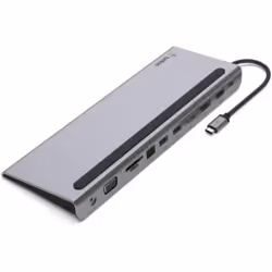 Belkin USB-C 11-in-1 Multiport Dock, Avec fil, USB 3.2 Gen 1 (3.1 Gen 1) Type-C, 100 W, 3,5 mm, 1000 Mbit/s, Noir, Gris