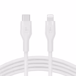 Belkin Cbl Silicone USB-C LTG 3M blc, 3 m, USB C, USB C/Lightning, Mâle, Mâle, Blanc