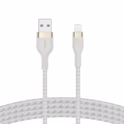 Belkin CAA010BT3MWH, 3 m, USB A, USB C/Lightning, Mâle, Mâle, Blanc