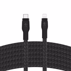 Belkin CAA011BT3MBK, 3 m, USB C, USB C/Lightning, Mâle, Mâle, Noir
