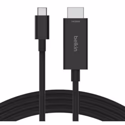 Belkin AVC012bt2MBK, 2 m, USB Type-C, HDMI, Mâle, Mâle, Droit