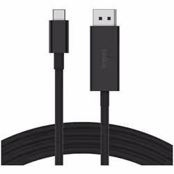 Belkin AVC014bt2MBK, 2 m, USB Type-C, DisplayPort, Mâle, Mâle, Droit