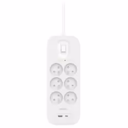 Belkin Connect, 650 J, 6 sortie(s) CA, Blanc, Universel, 2 m, 1 pièce(s)