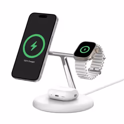 Belkin WIZ023VFWH chargeur d'appareils mobiles Écouteurs, Smartphone, Smartwatch Blanc USB Recharge sans fil Intérieure - Vue supplémentaire 4