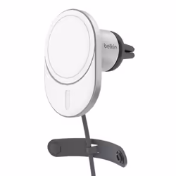 Belkin BoostCharge Pro, Auto, USB, Recharge sans fil, 1,5 m, Argent, Blanc