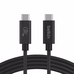 Belkin INZ004BT2MBK, 2 m, USB C, USB C, USB4 Gen 2x2, 20000 Mbit/s, Noir