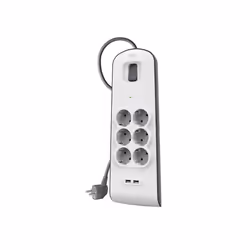 Belkin BSV604VF2M-V2 protection surtension Gris, Blanc 6 sortie(s) CA - Vue supplémentaire 2