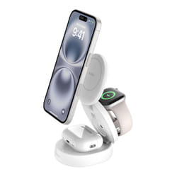 Belkin WIZ034KQWH chargeur d'appareils mobiles Casque, Smartphone, Smartwatch Blanc USB Recharge sans fil Charge rapide Intérieure